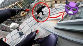 SPIDER-MAN PARKOUR ON ROOFTOPS (Epic Chase POV)