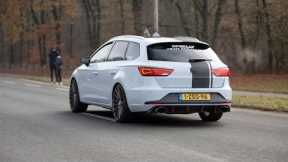 380HP Seat Leon Cupra ST 5F with Custom Exhaust - LOUD Accelerations & Crackles !