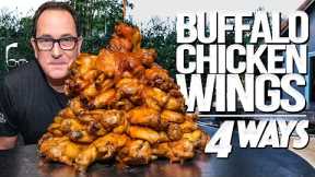 BUFFALO CHICKEN WINGS COOKED 4 WAYS (FOR YOUR SUPER BOWL PARTY!) | SAM THE COOKING GUY