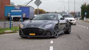 Aston Martin DBS Superleggera - Acceleration Sounds & Revs !