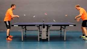 Guys Play Ping Pong With FIVE Balls | Racquet Sports Compilation