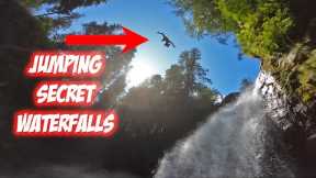 Jumping Hidden Waterfalls!!!  Northwest USA Cliff Jumping