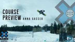 ANNA GASSER: Pacifico Women’s Snowboard Big Air Course Preview | X Games Aspen 2021