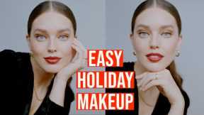 10 Minute Holiday Makeup | Easy Holiday Makeup | Emily DiDonato + Misha Shahzada