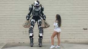ROBOT PICKING UP GIRLS PRANK PART 3! HoomanTV