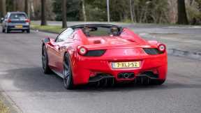 Ferrari 458 Spider with Straight Pipe Exhaust - LOUD Revs & Accelerations !
