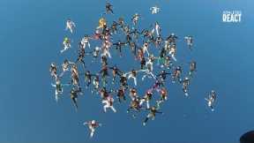 Skydivers Break World Record! | Athletes React