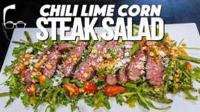 TURNING CHILI LIME CORN INTO THE BEST STEAK SALAD | SAM THE COOKING GUY