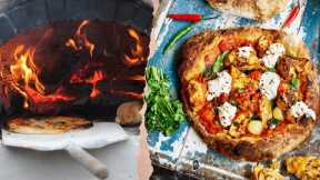 BUILD A PIZZA OVEN IN 5 MINS! + unbelievable Indian fusion Pizza RECIPE