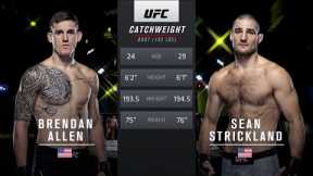 UFC Vegas 33 Free Fight: Sean Strickland vs Brendan Allen