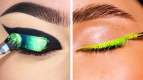 trying different eyeliner styles & colorful eyes makeup looks that are at another level!