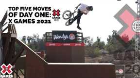 TOP 5 BMX MOVES OF DAY 1 COUNTDOWN | X Games 2021
