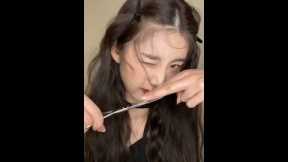 Korean Bang cutting tutorial | #Kbeauty | Beauty Tricks #shorts 38