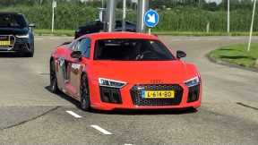 LOUD Audi R8 V10 Plus with Capristo Exhaust - Accelerations & Downshifts