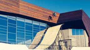 Jumping Bikes Off A 4 Story Building (to give Red Bull Rampage context)