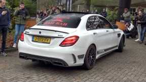 BRABUS 600 Mercedes C63 S AMG with Akrapovic Exhaust - LOUD Revs & Accelerations !