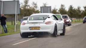Porsche Cayman GT4 with Fabspeed Exhaust - LOUD Acceleration Sounds !