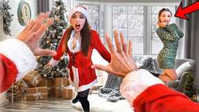 Santa Escaping Angry Mrs Claus (Action POV)