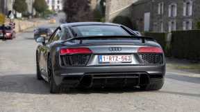 Audi R8 V10 Plus with Capristo Exhaust - LOUD Accelerations & Downshifts !