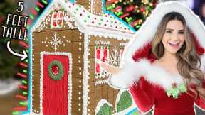 Making Worlds LARGEST Gingerbread House For 24 Hours!