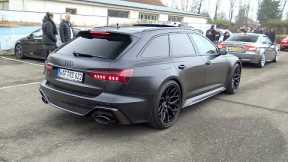 Audi RS6 C8 with Catless Downpipes and OPF Delete - Accelerations, Revs & Crackles !