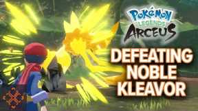 Pokemon Legends Arceus: Noble Kleavor Boss Battle Gameplay