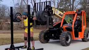 Man Uses Mom In Excavator For Spotting | Pumping Iron IRL