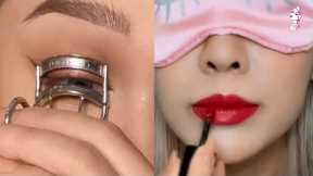 Lipstick Blindfolded Tutorials Korean |  Beautiful Girls With Lips And Eye Makeup