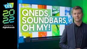 LG 2022 QNED mini-LED TVs | Hands On + Atmos Soundbars!