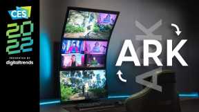 This 55-inch Rotating Curved Monitor is a Game Changer | Samsung Odyssey Ark #shorts