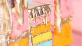 GOLD COVERED CAKE! ?? #shorts #food #recipe