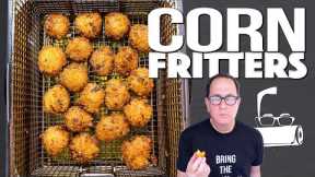 THE BEST JALAPEÑO CORN FRITTERS (CRISPY, SPICY, SWEET & SO INSANELY GOOD!) | SAM THE COOKING GUY