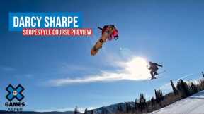 DARCY SHARPE: Slopestyle Course Preview | X Games Aspen 2022