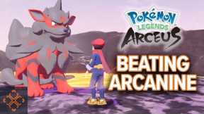 Pokemon Legends Arceus: Noble Hisuian Arcanine Boss Battle Gameplay