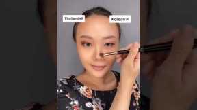 Korean makeup vs Thailand makeup | Beauty Tricks#shorts