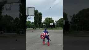 Superhero trick shots featuring Spider-Man and The Hulk