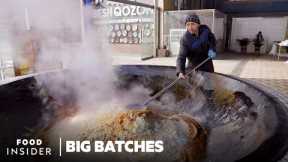 How 350 Kilogram Batches Of Rice Pilaf Are Cooked Daily In Uzbekistan | Big Batches