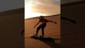 Sandboarding in Chile at sunset ?