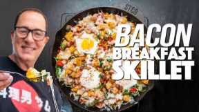 MY LATEST AND GREATEST BACON BREAKFAST SKILLET / POTATO HASH | SAM THE COOKING GUY