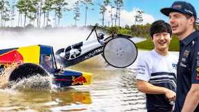 F1 Drivers Race WILD Florida Swamp Cars ?? ?