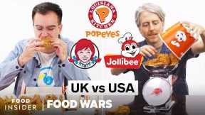 US vs UK Portion Size Differences (Wendy’s, Popeyes, and More) | Food Wars | Food Insider