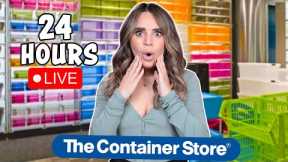 Spending 24 HOURS In A Container Store! *LIVE*