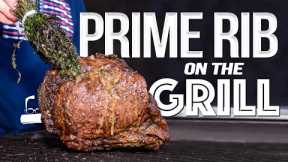 WE COOKED PRIME RIB OUTSIDE ON THE GRILL AND THERE ARE SIMPLY NO WORDS...🤯 | SAM THE COOKING GUY