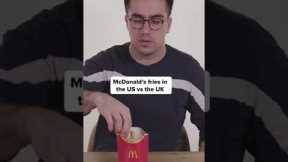 McDonald's fries in the US vs the UK #shorts #mcdonalds #fastfood #foodinsider