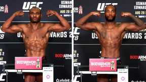 Kamaru Usman and Leon Edwards are First to the Scale at UFC 278 Weigh-Ins