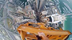 Climbing The Tallest Crane In Dubai 😲 #shorts