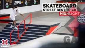 Skateboard Street Best Trick: HIGHLIGHTS | X Games 2022