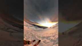 POV of a perfect end, to a perfect day skiing on the mountain ⛷️🌄 #shorts