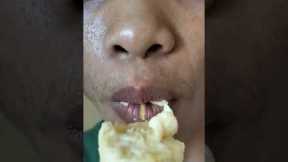 Biting mini banana#shorts