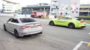 750HP TTE855 Audi RS3 8V Sedan vs 800HP VW Golf 7 R vs 1000HP GAD C63 S AMG Coupe